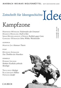 Abbildung von: Zeitschrift für Ideengeschichte Heft III/4 Winter 2009: Kampfzone - C.H.BECK