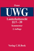 Cover: Lauterkeitsrecht, Kommentar zum Gesetz gegen den unlauteren Wettbewerb (UWG)  Bd. 2 &sect;&sect; 5 - 22 - C.H.BECK