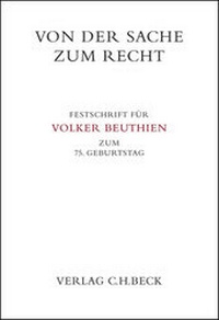 Enlarge image Cover: Von der Sache zum Recht - C.H.BECK