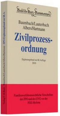 Abbildung von: Zivilprozessordnung  Ergänzungsband - C.H.BECK