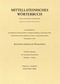 Abbildung von: Mittellateinisches Wörterbuch 38. Lieferung (florificatio - frendor) - C.H.BECK
