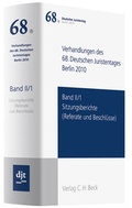 Cover: Verhandlungen des 68. Deutschen Juristentages Berlin 2010 Band II/1: Sitzungsberichte - C.H.BECK