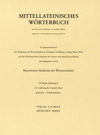 Abbildung von: Mittellateinisches Wörterbuch 41. Lieferung (gratuitus - hebdomadarius) - C.H.BECK