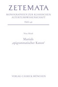 Cover: Martials 'epigrammatischer Kanon' - C.H.BECK