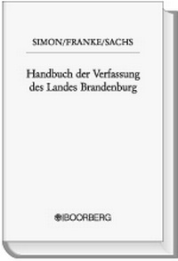 Abbildung von: Handbuch der Verfassung des Landes Brandenburg - Boorberg