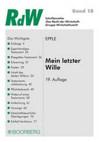 Abbildung von: Mein letzter Wille - Boorberg