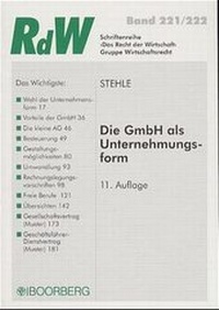 Abbildung von: Die GmbH als Unternehmungsform - Boorberg
