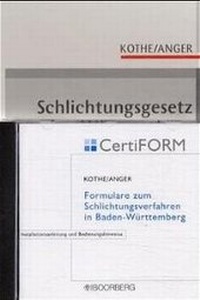 Abbildung von: Schlichtungsgesetz Baden-Württemberg - Boorberg