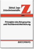 Cover: Jahrbuch Junger Zivilrechtswissenschaftler / Prinzipien des Privatrechts und Rechtsvereinheitlichung - Boorberg