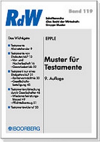 Abbildung von: Muster für Testamente - Boorberg