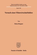 Cover: Versuch einer Filmwirtschaftslehre. - Duncker & Humblot