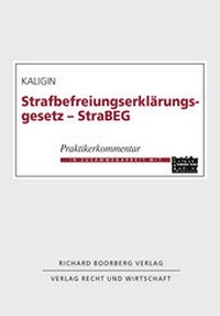 Abbildung von: Strafbefreiungserklärungsgesetz (StraBEG) - Boorberg
