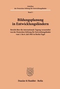 Cover: Bildungsplanung in Entwicklungsl&auml;ndern. - Duncker & Humblot