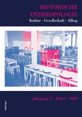 Cover: Historische Anthropologie / Historische Anthropologie 17,1 (2009) - B&ouml;hlau