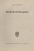 Cover: Das Recht des Europarats. - Duncker & Humblot