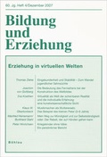 Cover: Bildung und Erziehung 0006-2456 / Erziehung in virtuellen Welten - B&ouml;hlau