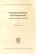 Cover: Kumulativwirkung und Zusatzsteuer. - Duncker & Humblot