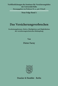 Abbildung von: Das Versicherungsverbrechen. - Duncker & Humblot