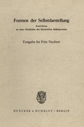Cover: Formen der Selbstdarstellung. - Duncker & Humblot