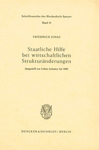 Abbildung von: Staatliche Hilfe bei wirtschaftlichen Strukturänderungen, - Duncker & Humblot