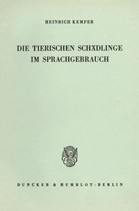 Abbildung von: Die tierischen Schädlinge im Sprachgebrauch. - Duncker & Humblot