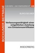Bild: Verfassungswidrigkeit einer entgeltlichen Zuteilung von Emissionszertifikaten - Boorberg