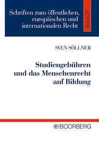 Abbildung von: Studiengebühren und das Menschenrecht auf Bildung - Boorberg