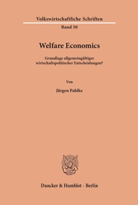 Abbildung von: Welfare Economics. - Duncker & Humblot