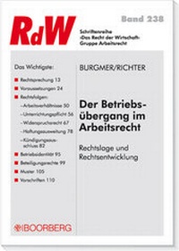 Abbildung von: Der Betriebsübergang im Arbeitsrecht - Boorberg