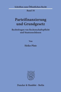 Abbildung von: Parteifinanzierung und Grundgesetz. - Duncker & Humblot