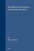 Cover: The Rhetorical Function of the Book of Ezekiel - Brill