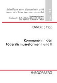 Abbildung von: Kommunen in den Föderalismusreformen I und II - Boorberg