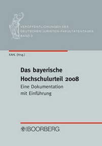 Abbildung von: Das bayerische Hochschulurteil 2008 - Boorberg