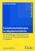 Cover: Formalentscheidungen im Abgabenverfahren - Boorberg