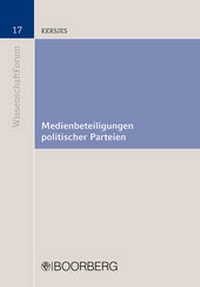 Abbildung von: Medienbeteiligungen politischer Parteien - Boorberg