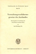 Cover: Verwaltungsverfahrensgesetze des Auslandes. - Duncker & Humblot