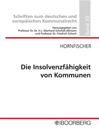 Bild: Die Insolvenzfähigkeit von Kommunen - Boorberg