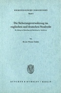 Bild: Die Sicherungsverwahrung im englischen und deutschen Strafrecht. - Duncker & Humblot