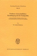 Cover: Probleme wissenschaftlicher Besch&auml;ftigung mit der Sozialpolitik. - Duncker & Humblot