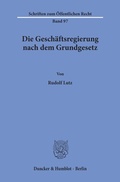 Cover: Die Gesch&auml;ftsregierung nach dem Grundgesetz. - Duncker & Humblot