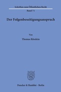 Bild: Der Folgenbeseitigungsanspruch. - Duncker & Humblot