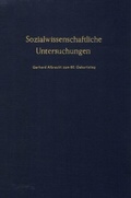 Cover: Sozialwissenschaftliche Untersuchungen. - Duncker & Humblot