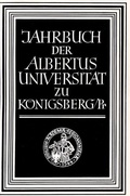 Cover: Jahrbuch der Albertus-Universit&auml;t zu K&ouml;nigsberg-Pr. - Duncker & Humblot