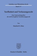 Cover: Tarifhoheit und Verfassungsrecht. - Duncker & Humblot