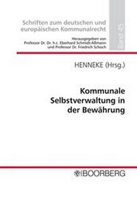 Abbildung von: Kommunale Selbstverwaltung in der Bewährung - Boorberg