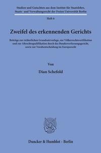 Abbildung von: Zweifel des erkennenden Gerichts. - Duncker & Humblot