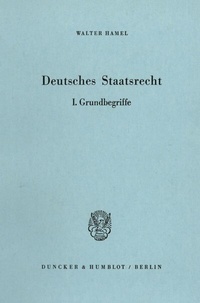 Abbildung von: Deutsches Staatsrecht. - Duncker & Humblot