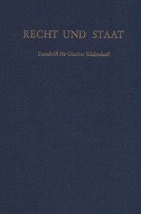 Enlarge image Cover: Recht und Staat. - Duncker & Humblot