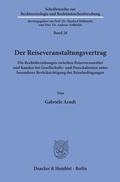 Cover: Der Reiseveranstaltungsvertrag. - Duncker & Humblot