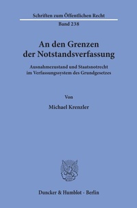 Abbildung von: An den Grenzen der Notstandsverfassung. - Duncker & Humblot